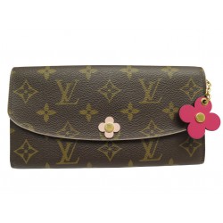 NEUF PORTEFEUILLE LOUIS VUITTON EMILIE BLOSSOM M64202 TOILE MONOGRAM WALLET 720€