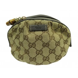 NEUF POCHETTE COSMETIQUE GUCCI 246175 MINI TOILE MONOGRAM GG BAMBOU CLUTCH 350€