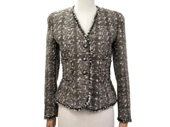 veste chanel cintree boutons logo cc po3509 s