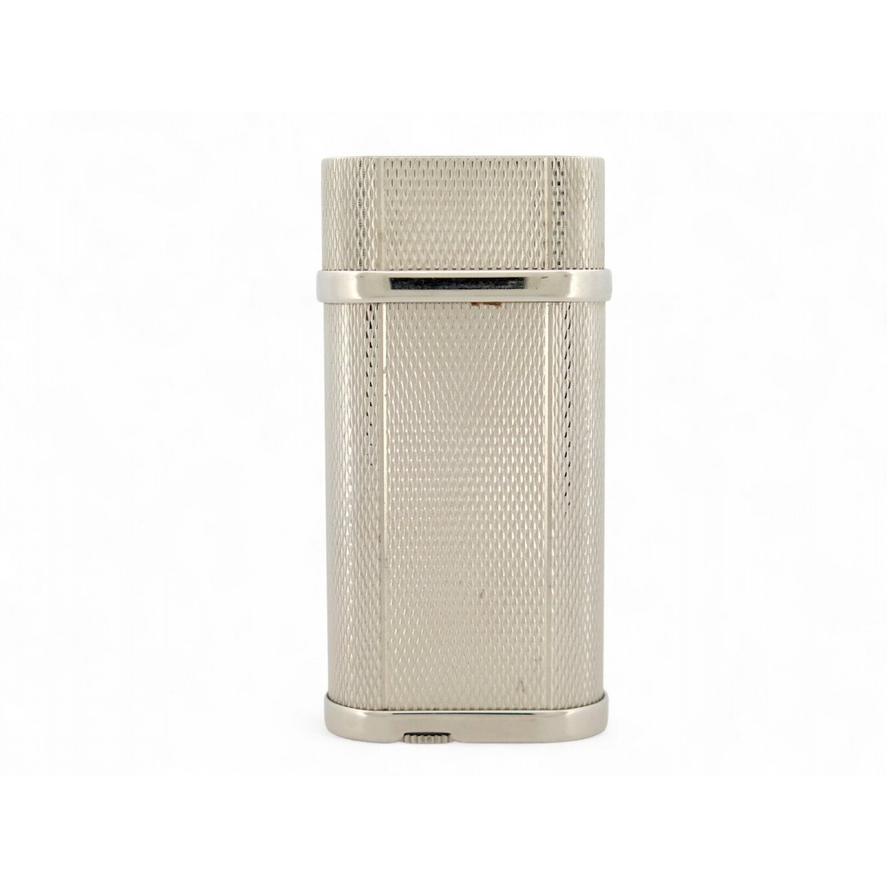 VINTAGE BRIQUET CARTIER DECORS GRAIN D'ORGE EN METAL ARGENTE SILVERED LIGTHER