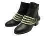 bottines chanel g33931 en cuir noir 37 perles