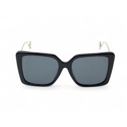 LUNETTES DE SOLEIL GUCCI CARREES LOGO GG GG0435S PLASTIQUE NOIR SUNGLASSES 450€