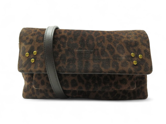 sac a main jerome dreyfuss charly s cuir suede leopard