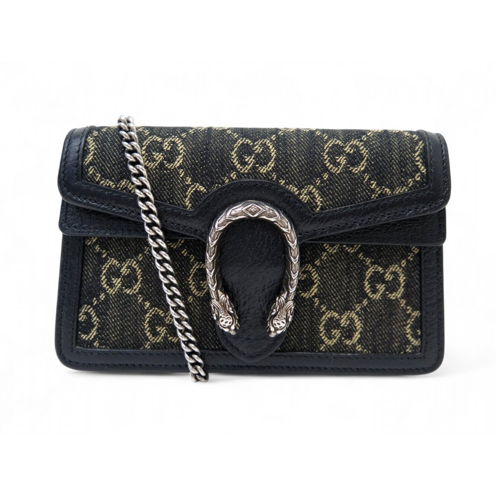 NEUF SAC A MAIN GUCCI DIONYSUS SUPER MINI WALLET ON CHAIN 476432 TOILE GG 980€