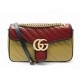 NEUF SAC A MAIN GUCCI MARMONT 443497 EN CUIR BICOLORE BANDOULIERE HAND BAG 2100€