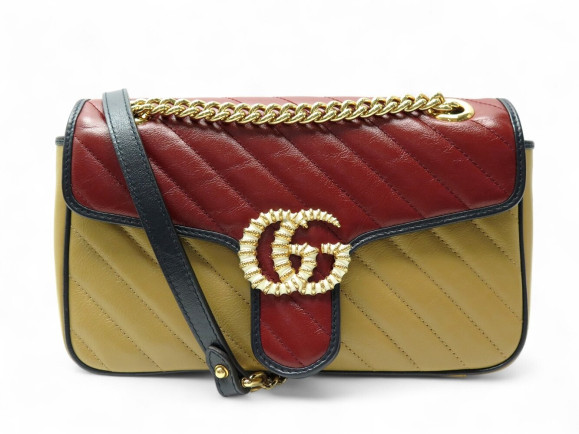  sac a main gucci marmont 443497 en cuir bicolore