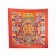 NEUF FOULARD HERMES L'ART INDIEN DES PLAINES CARRE 90 CM MULTICOLORE SCARF 530€