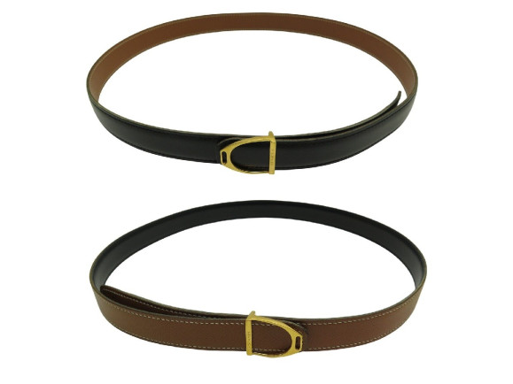   ceinture hermes boucle etrier 24mm t80 en