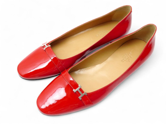 chaussures hermes ballerines 37.5 boucle h en