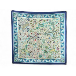NEUF FOULARD HERMES PAVEMENT MAURICE TRANCHANT CARRE 90 SOIE + BOITE SCARF 530€