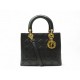 SAC A MAIN CHRISTIAN DIOR LADY MEDIUM EN CUIR CANNAGE NOIR BANDOULIERE BAG 5900€