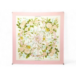 VINTAGE FOULARD HERMES ROMANTIQUE MAURICE TRANCHANT CARRE 90 EN SOIE SCARF 530€