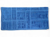 etole echarpe hermes maquette d'avion en coton bleu