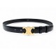 CEINTURE CELINE BOUCLE TRIOMPHE MM 45AK93A01.38NO T85 EN CUIR BOX NOIR BELT 540€
