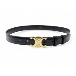 CEINTURE CELINE TRIOMPHE 45AK93A01.38NO 80 CUIR NOIR VEAU LISSE BLACK BELT 540€