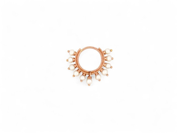  mono boucle d'oreille maria tash pearl coronet
