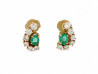 boucles d'oreilles en or jaune 18k serties emeraudes