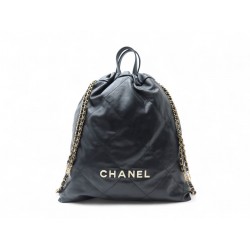 SAC A DOS CHANEL 22 EN CUIR MATELASSE NOIR EDITION LIMITEE BLACK BACKPACK 6500€