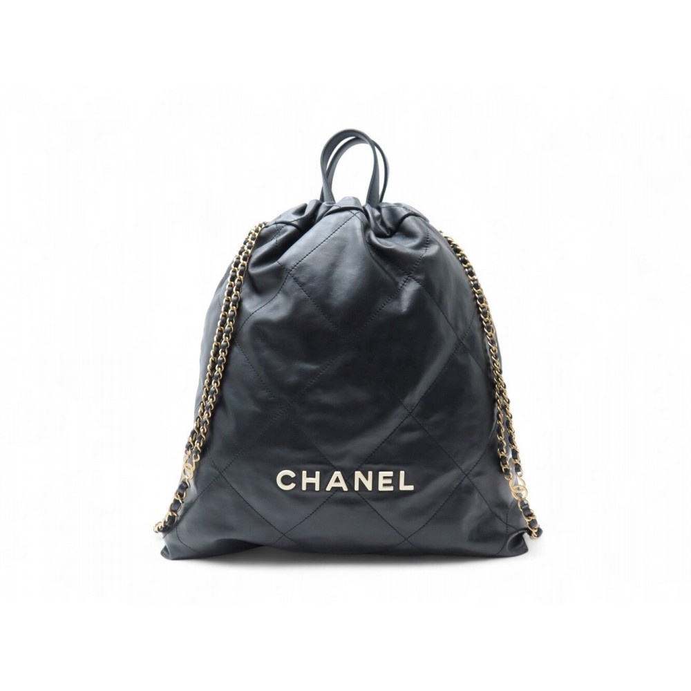 SAC A DOS CHANEL 22 EN CUIR MATELASSE NOIR EDITION LIMITEE BLACK BACKPACK 6500€