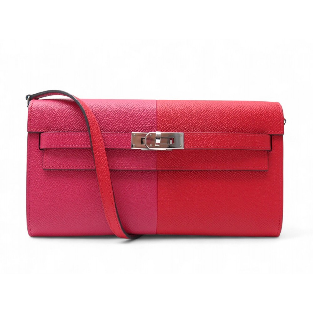 NEUF SAC A MAIN HERMES KELLY TO GO WALLET CUIR EPSOM CASAQUE BANDOULIERE WOC BAG