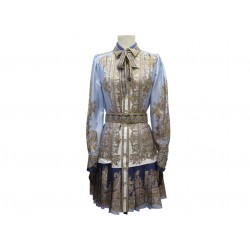 NEUF ROBE ZIMMERMANN EN SOIE IMPRIME PAISLEY AVEC CEINTURE T1 38 M DRESS 1200€