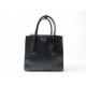 SAC A MAIN PRADA TWIN POCKET 1BA025 EN CUIR GLACE ET DAIM NOIR HAND BAG 2200€
