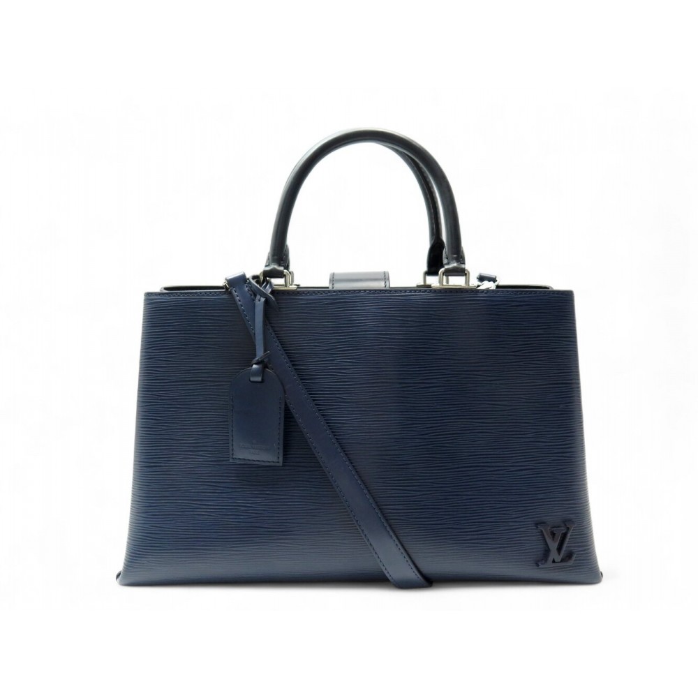 SAC A MAIN LOUIS VUITTON KLEBER MM EN CUIR EPI BLEU INDIGO BANDOULIERE BAG 1800€