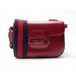 NEUF SAC A MAIN GUCCI HORSEBIT 1955 726226 PORTE BANDOULIERE CUIR BORDEAUX 2980€