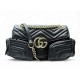 NEUF SAC A MAIN GUCCI MARMONT MULTI POCHES CUIR NOIR BANDOULIERE NEW BAG 3500€