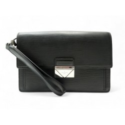 SAC POCHETTE A MAIN LOUIS VUITTON THAMES M42742 EN CUIR EPI NOIR CLUTCH 1500€