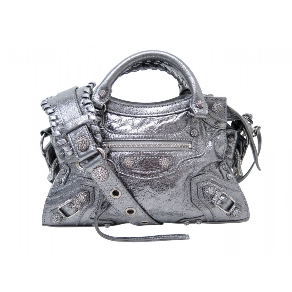 NEUF SAC A MAIN BALENCIAGA NEO CAGOLE XS 700940 CUIR BANDOULIERE HAND BAG 2050€