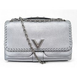 SAC A MAIN LOUIS VUITTON VERY CHAIN M43201 EN CUIR ARGENTE BANDOULIERE BAG 2940€