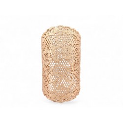 VINTAGE BRACELET AURELIE BIDERMANN MANCHETTE LARGE DENTELLE 17.5CM METAL BANGLE