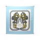 NEUF VINTAGE FOULARD HERMES BRIDES DE GALA CARRE 90 EN SOIE BLEU SILK SCARF 530€