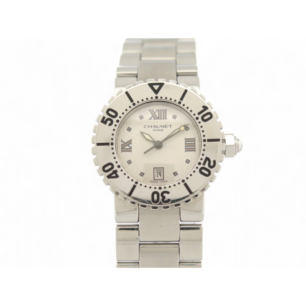 MONTRE CHAUMET CLASS ONE 622 33MM ACIER PALLASIE QUARTZ STEEL LADY WATCH 4500€