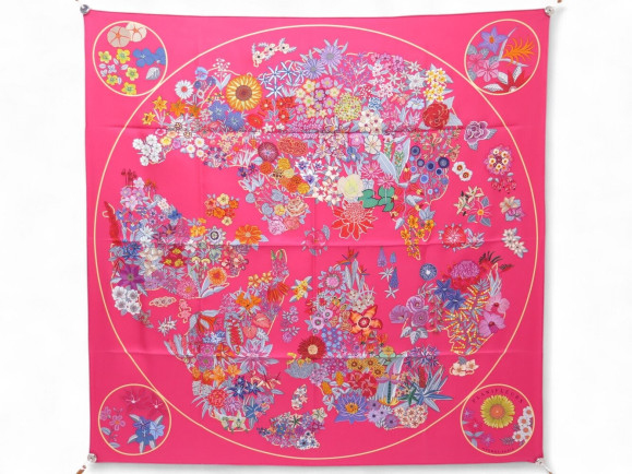 foulard hermes planifleurs christine henry carre