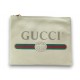 NEUF SAC POCHETTE GUCCI IMPRIME 500981 TROUSSE EN CUIR BEIGE NEW POUCH BAG 725€