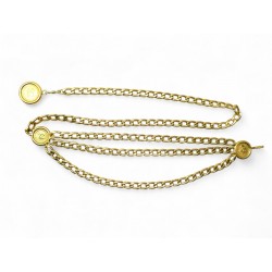 VINTAGE CEINTURE CHANEL CHAINE 3 RANGS MEDAILLON LOGO CC T 60 A 90 BELT 1910€