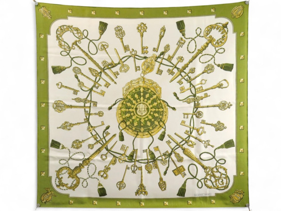 foulard hermes les cles cathy latham carre 90