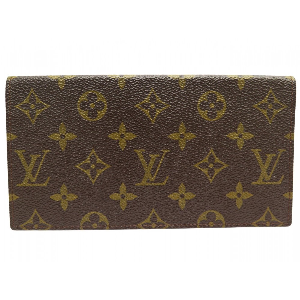 NEUF VINTAGE PORTE CHEQUIER LOUIS VUITTON TOILE MONOGRAM CHECKBOOK HOLDER 420€