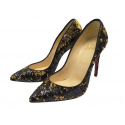 NEUF CHAUSSURES CHRISTIAN LOUBOUTIN 38 ESCARPINS PIGALLE FOLLIES PAILLETTES 750€