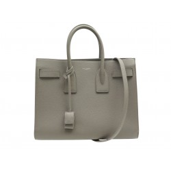 SAC A MAIN SAINT LAURENT DE JOUR SMALL 378299 CUIR GRIS BANDOULIERE PURSE 2800€