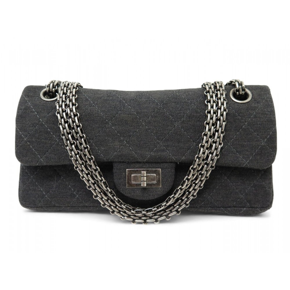 SAC A MAIN CHANEL A36286 RABAT 2.55 EAST WEST EN JERSEY GRIS BANDOULIERE 4500€