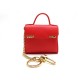 NEUF PORTE CLE DELVAUX MADAME CHARMS SAC TEMPETE CUIR ROUGE KEY RING PURSE 550€