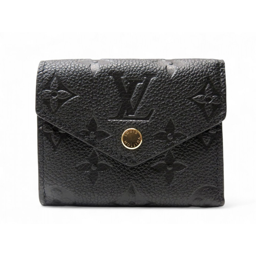 NEUF PORTEFEUILLE LOUIS VUITTON ZOE M62935 EN CUIR MONOGRAM EMPREINTE NOIR 560€