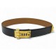 VINTAGE CEINTURE HERMES MEDOR COLLIER DE CHIEN 40 T72 CUIR BOX NOIR BELT 3400€