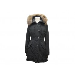 BLOUSON DOUDOUNE MONCLER MONTICOLE T3 42 L MATELASSE FOURRURE RENARD COAT 2060€