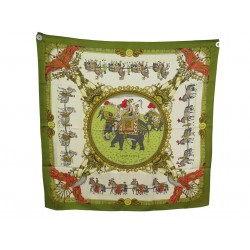 FOULARD HERMES CAPARACONS DE LA FRANCE ET L'INDE CARRE 90 SOIE SILK SCARF 530€