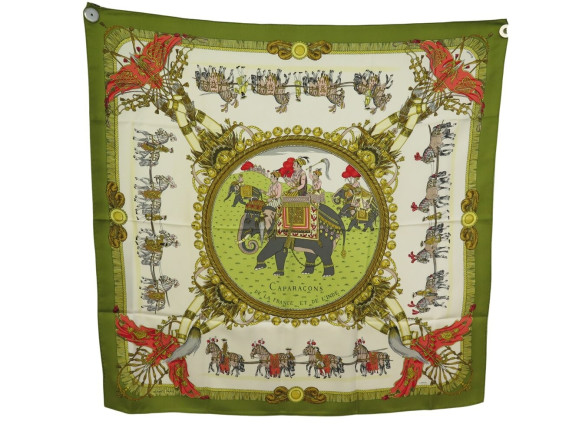 foulard hermes caparacons de la france et l'inde carre