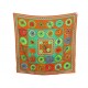 NEUF FOULARD HERMES BELLES DU MEXIQUE SOIE ORANGE VERT CARRE 90 SILK SCARF 530€